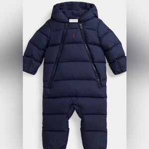 Ralph Lauren Dark Blue Infant Puffer Suit. 9 months